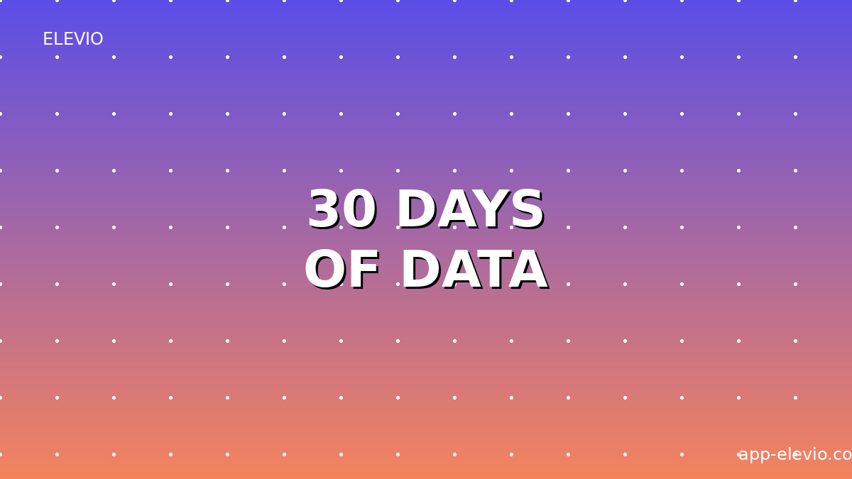 30 days of tracking experiment
